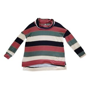 GtoG Kids Top Girls Size Large Cozy Casual Neutral Effortless Lightweight Stripe